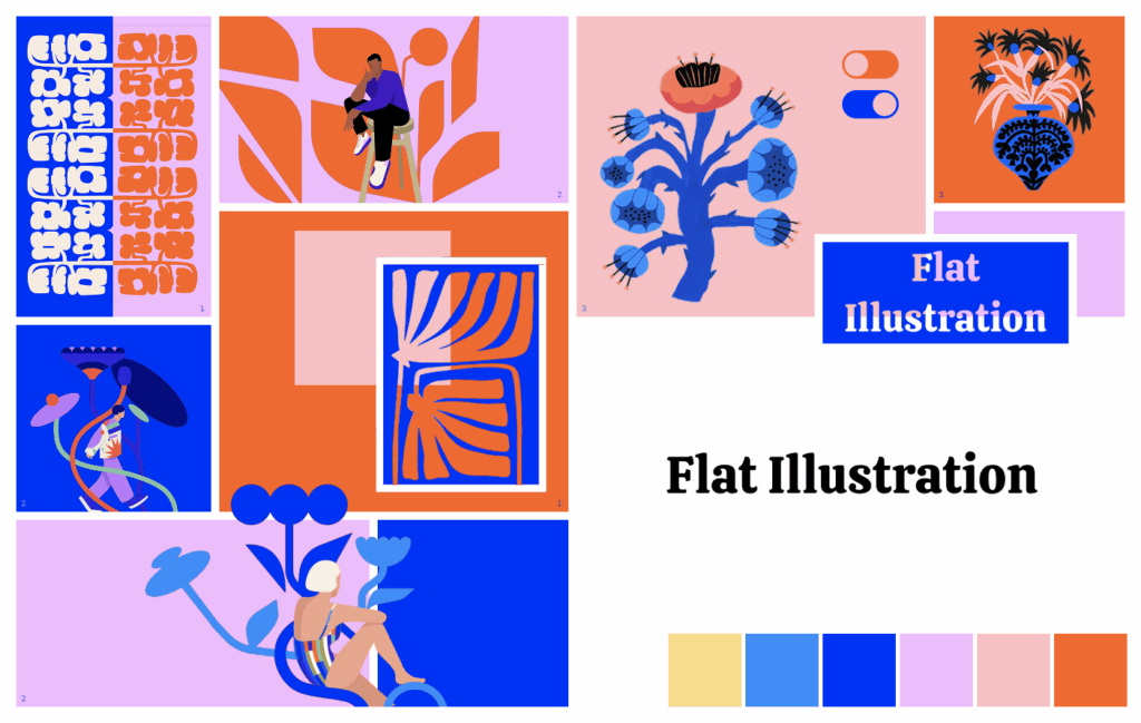 Moodboard "Flat illustration"