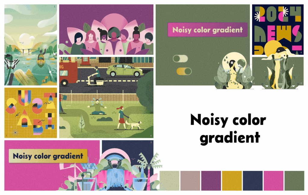 Moodboard "Noisy color gradient"